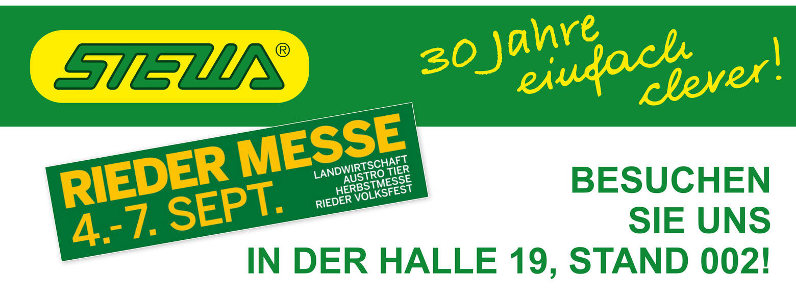 Besuchen Sie uns auf der Rieder Messe 2025 Besuchen
Sie uns auf der Rieder Messe 2025