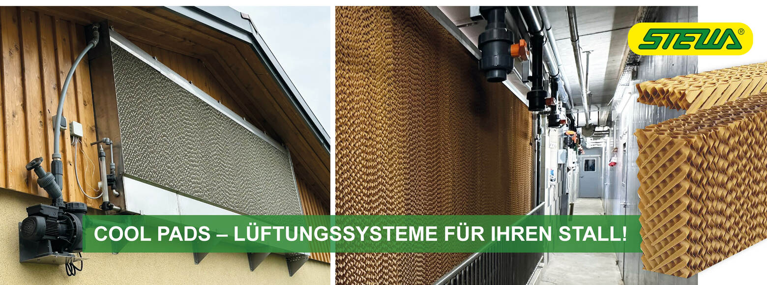 Cool
Pads - Lüftungssysteme für Ihren Stall!